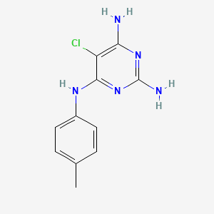 5-chloro-4-N-(4-methylphenyl)pyrimidine-2,4,6-triamine