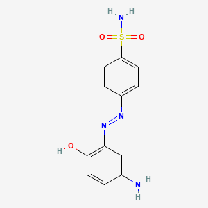 molecular formula C12H12N4O3S B13990943 4-[(5-Amino-2-hydroxyphenyl)diazenyl]benzenesulfonamide CAS No. 5433-97-6