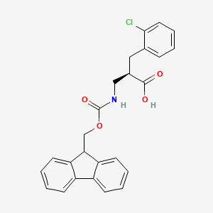 molecular formula C25H22ClNO4 B13991010 Fmoc-(r)-3-amino-2-(2-chlorobenzyl)propanoic acid 