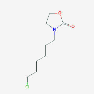 molecular formula C9H16ClNO2 B13991020 3-(6-Chlorohexyl)-1,3-oxazolidin-2-one 