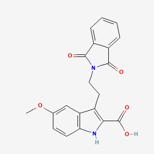 molecular formula C20H16N2O5 B13991060 3-[2-(1,3-dioxo-1,3-dihydro-2H-isoindol-2-yl)ethyl]-5-methoxy-1H-indole-2-carboxylic acid 