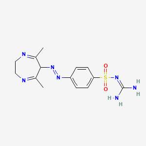 molecular formula C14H19N7O2S B13991132 2-[4-[(5,7-dimethyl-3,6-dihydro-2H-1,4-diazepin-6-yl)diazenyl]phenyl]sulfonylguanidine CAS No. 69147-33-7