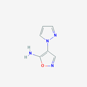 molecular formula C6H6N4O B13991161 4-(1H-Pyrazol-1-YL)isoxazol-5-amine 