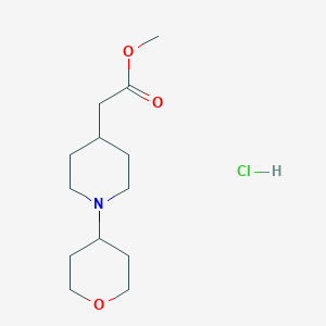 molecular formula C13H24ClNO3 B1399118 盐酸甲基[1-(四氢-2H-吡喃-4-基)哌啶-4-基]乙酸酯 CAS No. 1158426-06-2