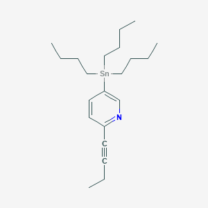 molecular formula C21H35NSn B13991230 Tributyl-(6-but-1-ynylpyridin-3-yl)stannane 