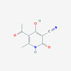 5-acetyl-4-hydroxy-6-methyl-2-oxo-1H-pyridine-3-carbonitrile