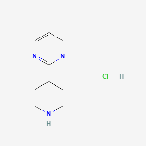molecular formula C9H14ClN3 B1399125 2-(Piperidin-4-yl)pyrimidine hydrochloride CAS No. 690261-64-4
