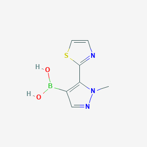 [1-Methyl-5-(1,3-thiazol-2-yl)pyrazol-4-yl]boronic acid