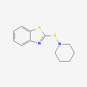 molecular formula C12H14N2S2 B13991321 2-(Piperidinothio)benzothiazole CAS No. 26773-65-9