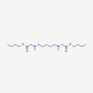 molecular formula C17H34N2O4 B13991338 Butyl 2-[5-(butoxycarbonylmethylamino)pentylamino]acetate CAS No. 7155-15-9