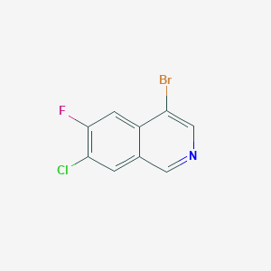 molecular formula C9H4BrClFN B1399136 4-Bromo-7-chloro-6-fluoroisoquinoline CAS No. 1375302-35-4
