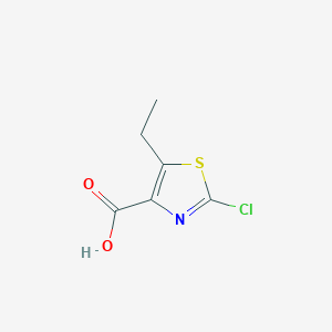 molecular formula C6H6ClNO2S B1399144 2-Chloro-5-ethyl-1,3-thiazole-4-carboxylic acid CAS No. 1194374-29-2