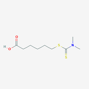 6-[(Dimethylcarbamothioyl)sulfanyl]hexanoic acid