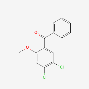 molecular formula C14H10Cl2O2 B13991476 (4,5-Dichloro-2-methoxy-phenyl)phenyl-methanone 