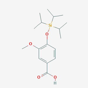 molecular formula C17H28O4Si B13991531 3-Methoxy-4-triisopropylsilyloxybenzoic acid CAS No. 215605-69-9