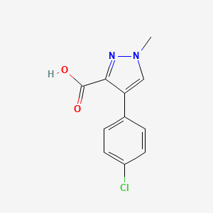 molecular formula C11H9ClN2O2 B13991539 4-(4-Chlorophenyl)-1-methyl-1H-pyrazole-3-carboxylic acid 