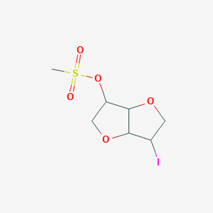 molecular formula C7H11IO5S B13991639 2-Iodo-6-methylsulfonyloxy-4,8-dioxabicyclo[3.3.0]octane CAS No. 67890-25-9