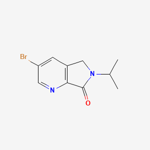 molecular formula C10H11BrN2O B13991648 3-bromo-6-propan-2-yl-5H-pyrrolo[3,4-b]pyridin-7-one 