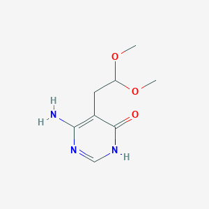 molecular formula C8H13N3O3 B13991652 6-Amino-5-(2,2-dimethoxyethyl)-4(3h)-pyrimidinone 