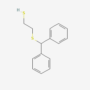 molecular formula C15H16S2 B13991657 2-[(Diphenylmethyl)sulfanyl]ethanethiol CAS No. 26926-48-7