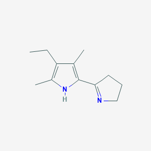 molecular formula C12H18N2 B13991674 4-Ethyl-3,5-dimethyl-4',5'-dihydro-1h,3'h-2,2'-bipyrrole CAS No. 91907-47-0