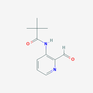 molecular formula C11H14N2O2 B13991726 N-(2-formylpyridin-3-yl)-2,2-dimethylpropanamide 