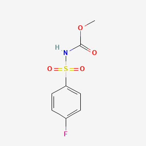 molecular formula C8H8FNO4S B13991738 Methyl ((4-fluorophenyl)sulfonyl)carbamate 