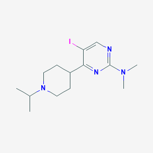 B1399175 [5-Iodo-4-(1-isopropyl-piperidin-4-yl)-pyrimidin-2-yl]-dimethyl-amine CAS No. 1361115-12-9