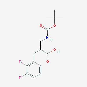 molecular formula C15H19F2NO4 B13991780 Boc-(s)-3-amino-2-(2,3-difluorobenzyl)propanoic acid 