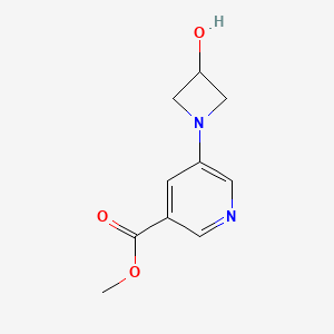 molecular formula C10H12N2O3 B13991788 Methyl 5-(3-hydroxyazetidin-1-yl)nicotinate 