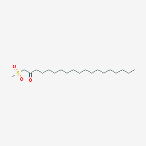 molecular formula C20H40O3S B13991793 1-(Methanesulfonyl)nonadecan-2-one CAS No. 14723-70-7