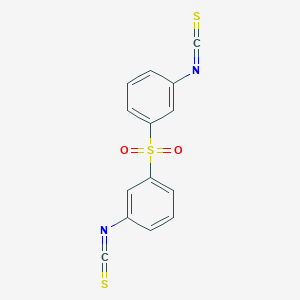 molecular formula C14H8N2O2S3 B13991808 1,1'-Sulfonylbis(3-isothiocyanatobenzene) CAS No. 40939-76-2