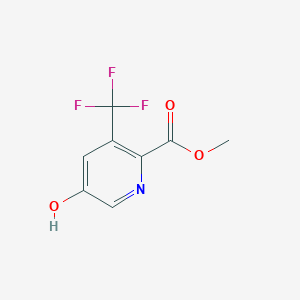 molecular formula C8H6F3NO3 B13991814 Methyl 5-hydroxy-3-(trifluoromethyl)picolinate 