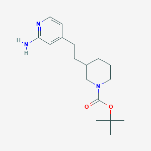 molecular formula C17H27N3O2 B1399190 叔丁基 3-[2-(2-氨基吡啶-4-基)乙基]哌啶-1-羧酸酯 CAS No. 1361112-04-0