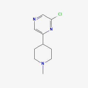 molecular formula C10H14ClN3 B1399196 2-Chloro-6-(1-methylpiperidin-4-yl)pyrazine CAS No. 1316225-84-9