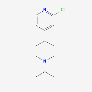 molecular formula C13H19ClN2 B1399197 2-氯-4-(1-异丙基哌啶-4-基)吡啶 CAS No. 1316225-87-2