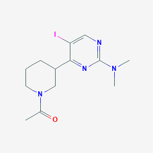 molecular formula C13H19IN4O B1399200 1-(3-(2-(Dimethylamino)-5-iodopyrimidin-4-yl)piperidin-1-yl)ethanone CAS No. 1361115-07-2