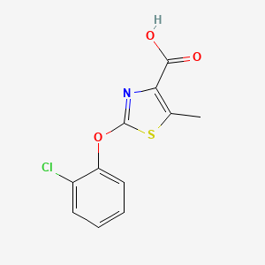 molecular formula C11H8ClNO3S B1399202 2-(2-Chlorophenoxy)-5-methylthiazole-4-carboxylic acid CAS No. 1228552-42-8