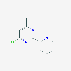 molecular formula C11H16ClN3 B1399207 4-氯-6-甲基-2-(1-甲基哌啶-2-基)嘧啶 CAS No. 1316217-26-1