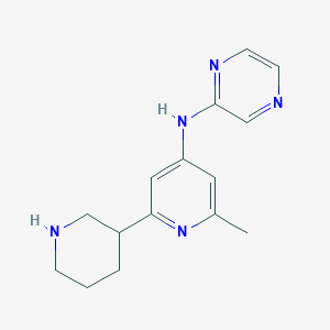 molecular formula C15H19N5 B1399214 (6-Methyl-1',2',3',4',5',6'-hexahydro-[2,3']bipyridinyl-4-yl)-pyrazin-2-yl-amine CAS No. 1316219-39-2