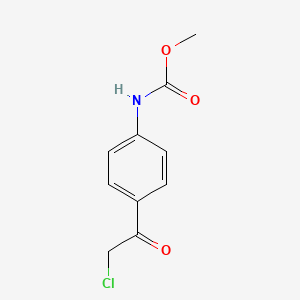 molecular formula C10H10ClNO3 B13992156 Methyl (4-(2-chloroacetyl)phenyl)carbamate 