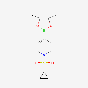 molecular formula C14H24BNO4S B13992170 1-(Cyclopropylsulfonyl)-1,2,3,6-tetrahydro-4-(4,4,5,5-tetramethyl-1,3,2-dioxaborolan-2-yl)pyridine 