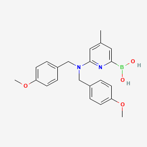 molecular formula C22H25BN2O4 B13992180 (6-(Bis(4-methoxybenzyl)amino)-4-methylpyridin-2-yl)boronic acid 