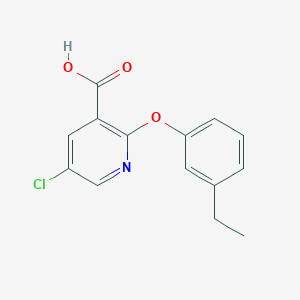 molecular formula C14H12ClNO3 B1399224 5-Chloro-2-(3-ethylphenoxy)nicotinic acid CAS No. 1316221-48-3