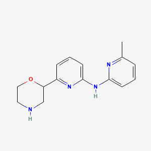 molecular formula C15H18N4O B1399226 (6-Methyl-pyridin-2-yl)-(6-morpholin-2-yl-pyridin-2-yl)-amine CAS No. 1316219-65-4