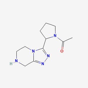 1-(2-(5,6,7,8-Tetrahydro-[1,2,4]triazolo[4,3-a]pyrazin-3-yl)pyrrolidin-1-yl)ethanone