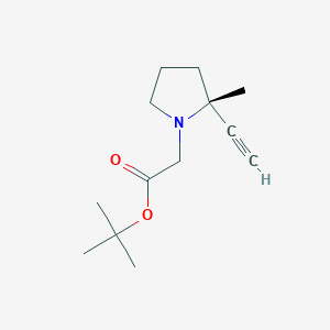 molecular formula C13H21NO2 B13992303 tert-butyl 2-[(2R)-2-ethynyl-2-methylpyrrolidin-1-yl]acetate 