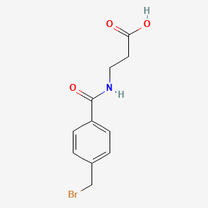 molecular formula C11H12BrNO3 B13992314 3-[[4-(Bromomethyl)benzoyl]amino]propanoic acid 