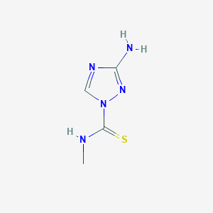 molecular formula C4H7N5S B13992340 3-amino-N-methyl-1,2,4-triazole-1-carbothioamide CAS No. 89603-53-2