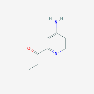 molecular formula C8H10N2O B13992387 1-(4-aminopyridin-2-yl)propan-1-one 